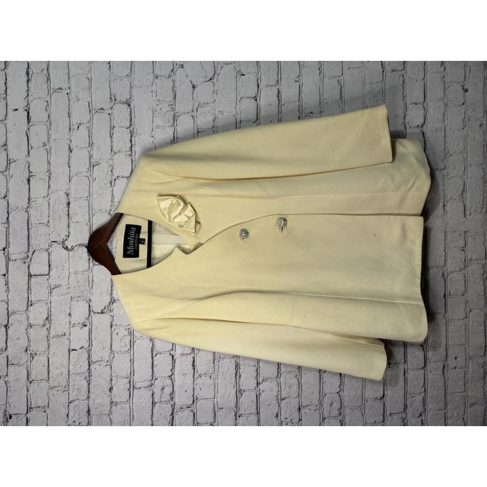 Moshita Couture‎ Women's Cream Blazer Size 16